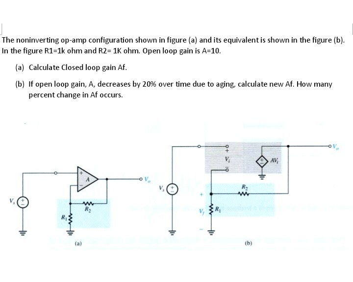 Solved The Noninverting Op Configuration Shown In Figure Chegg