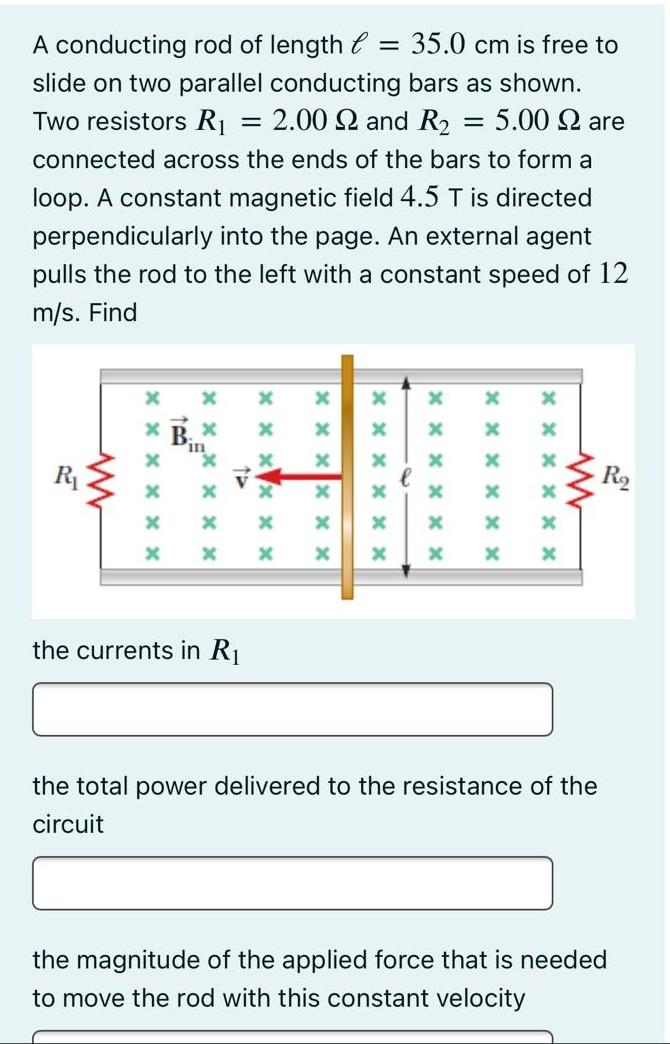 Solved A Conducting Rod Of Length L Cm Is Free To Chegg