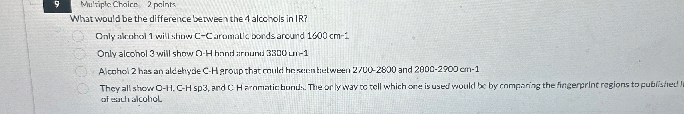 Solved 9Multiple Choice 2 PointsWhat Would Be The Chegg