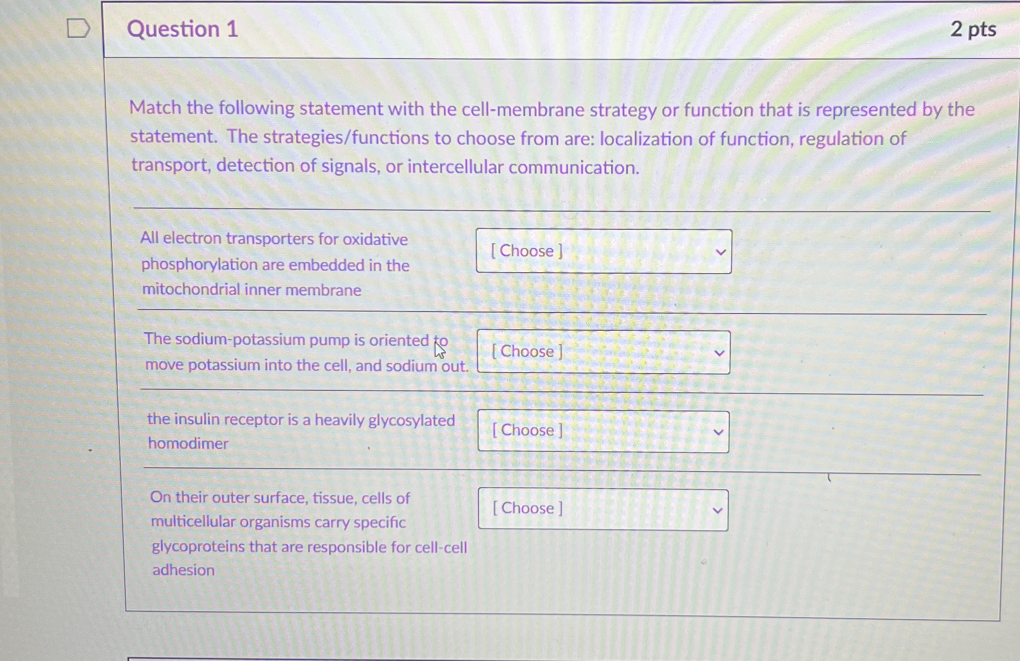 Solved Question 12 PtsMatch The Following Statement With Chegg