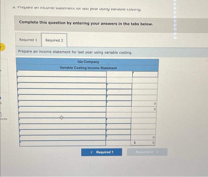 Solved Exercise Algo Variable And Absorption Costing Chegg