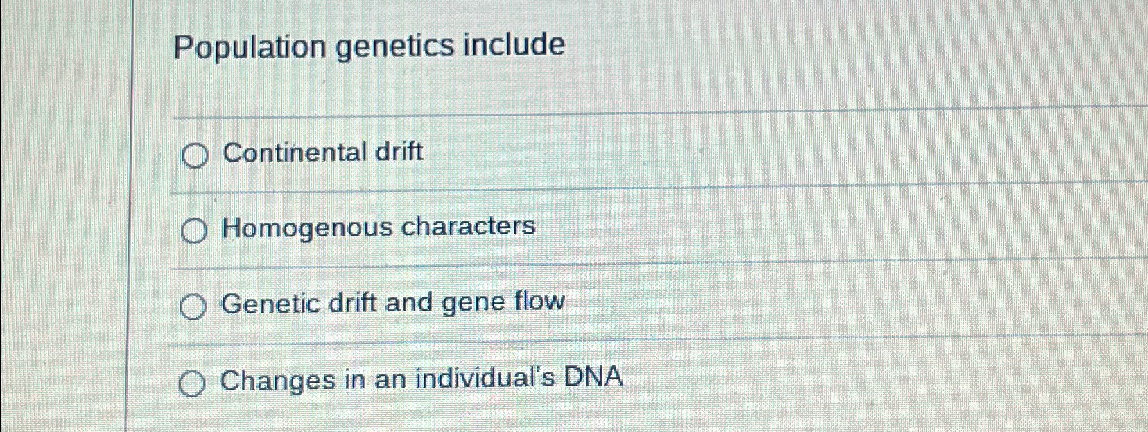 Solved Population Genetics Includecontinental Chegg