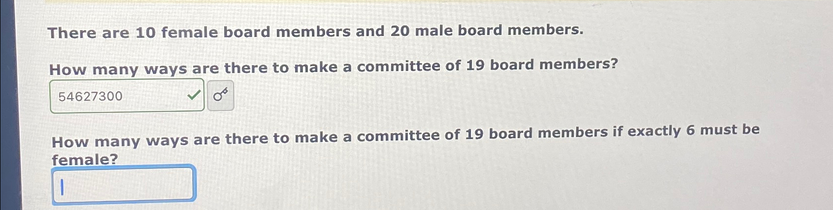 Solved There Are Female Board Members And Male Board Chegg