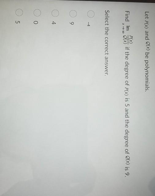 Solved Let P X And X Be Polynomials Find Lim P X X If Chegg