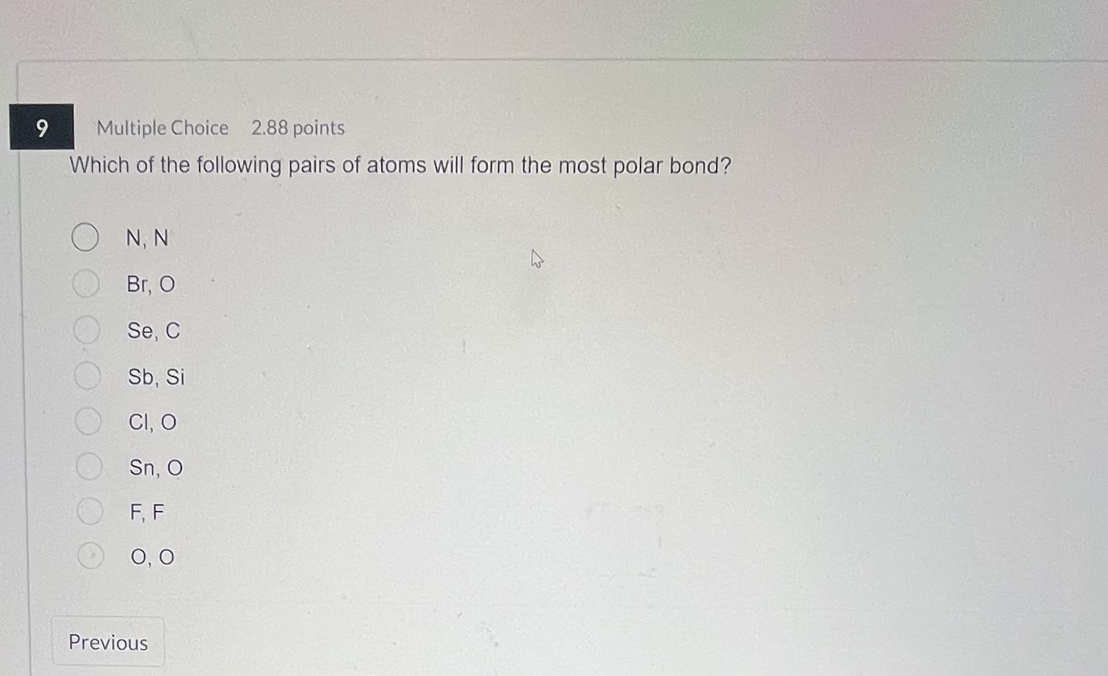 9Multiple Choice 2 88 PointsWhich Of The Following Chegg