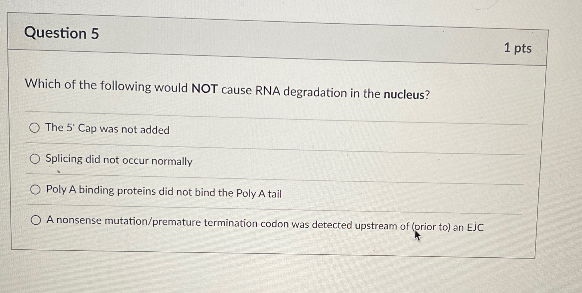 Solved Question Ptswhich Of The Following Would Not Chegg