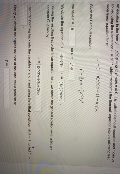 Solved An Equation In The Form Y P X Y Q X Y With N Chegg