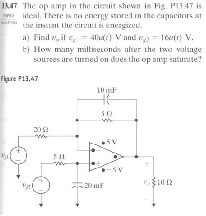 Solved The Op In The Circuit Shown In Fig P Is Chegg