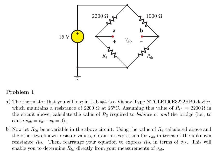 Solved Problem A The Thermistor That You Will Use In Lab Chegg