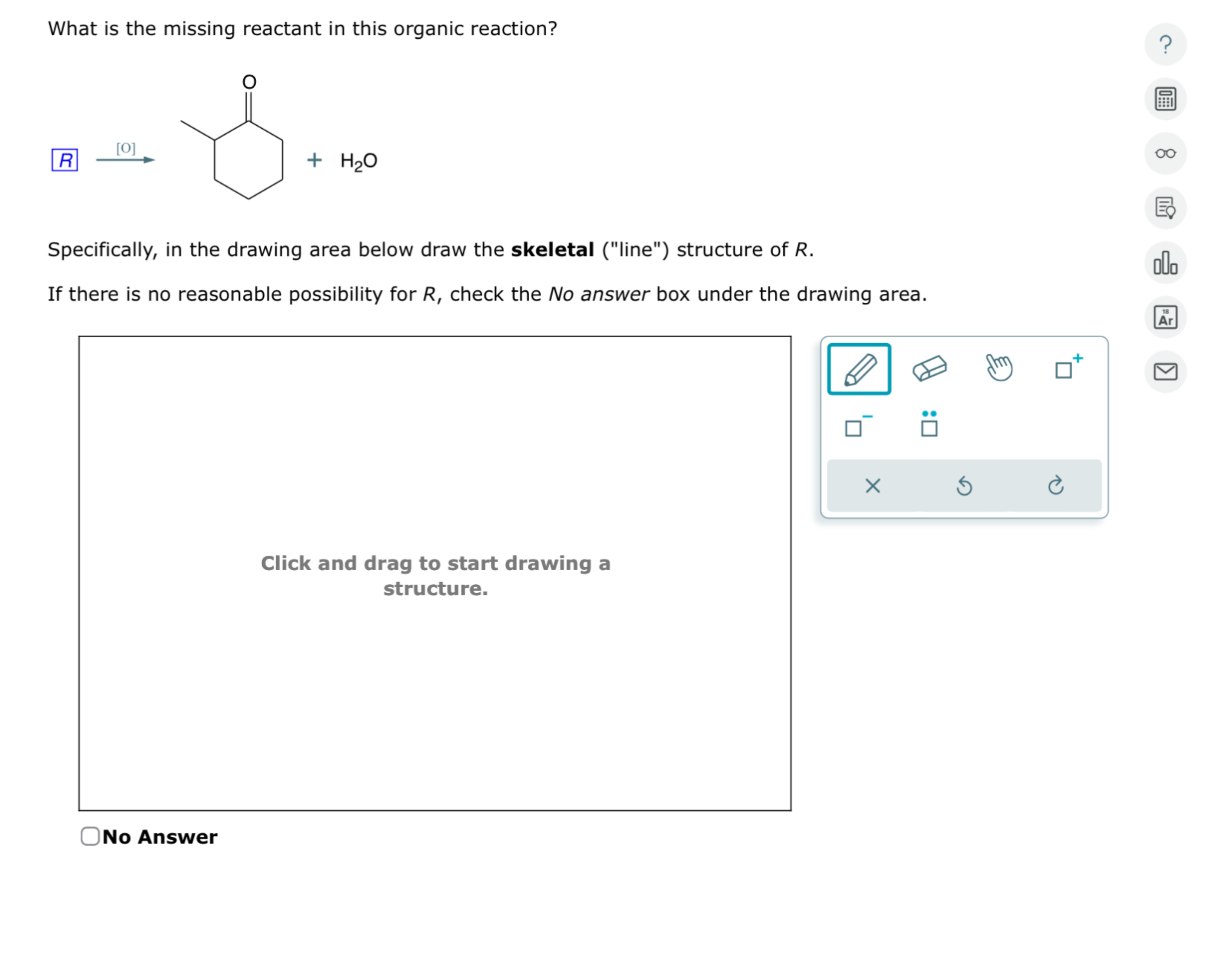 Solved What Is The Missing Reactant In This Organic Chegg