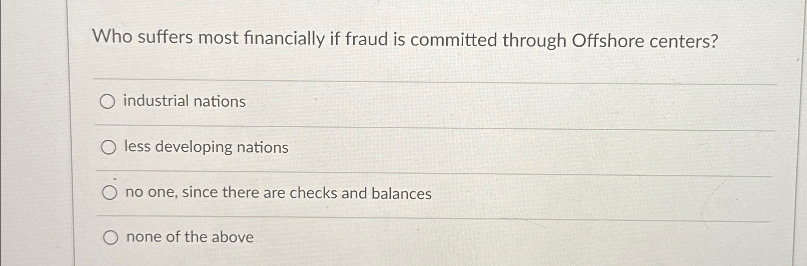 Solved Who Suffers Most Financially If Fraud Is Committed Chegg