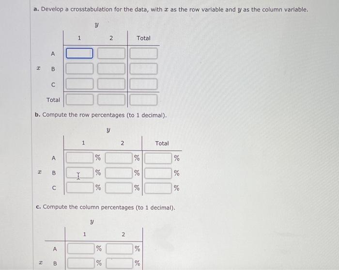 Solved The Following Data Are For Observations Involving Chegg