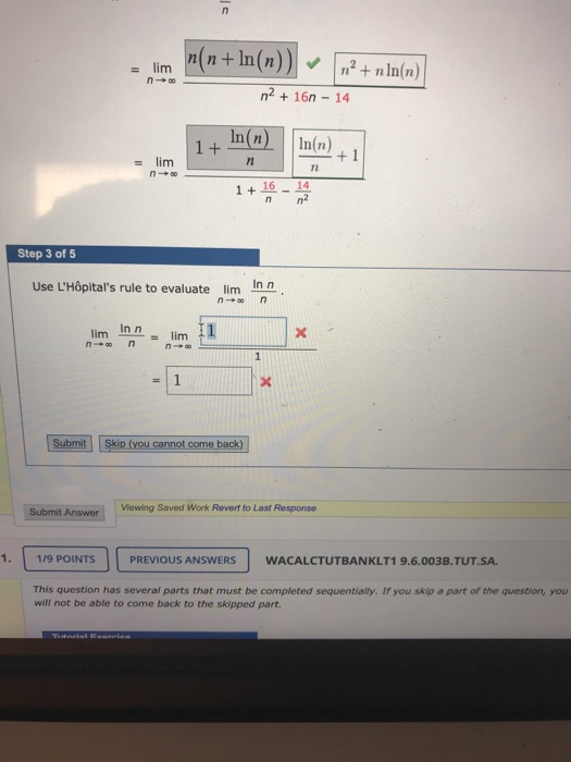 Solved Um N N Ln N Nln N N Step Chegg