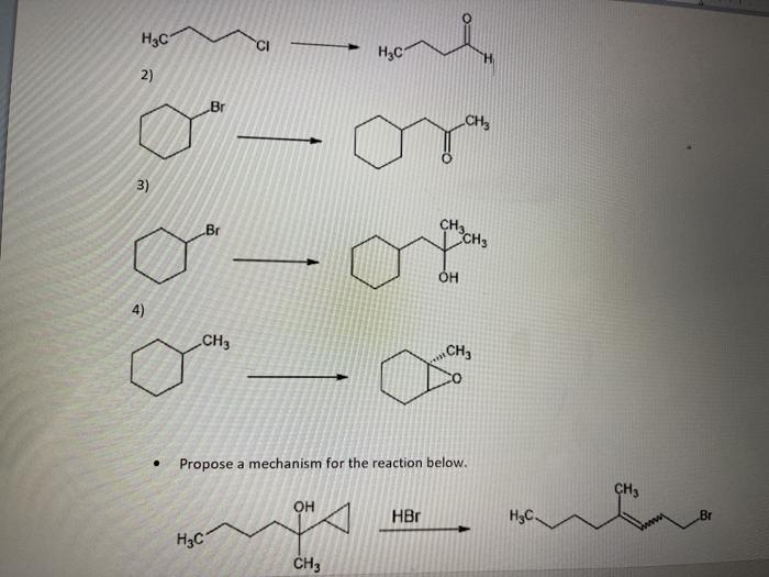 Solved H C Ci Br Che Ch Ch Br Oh Ch Ch Chegg