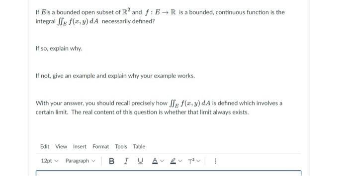 Solved If Eis A Bounded Open Subset Of R And F E R Is A Chegg