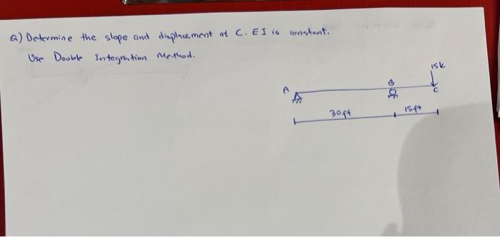 Solved A Determine The Slope And Displacement At C Ei