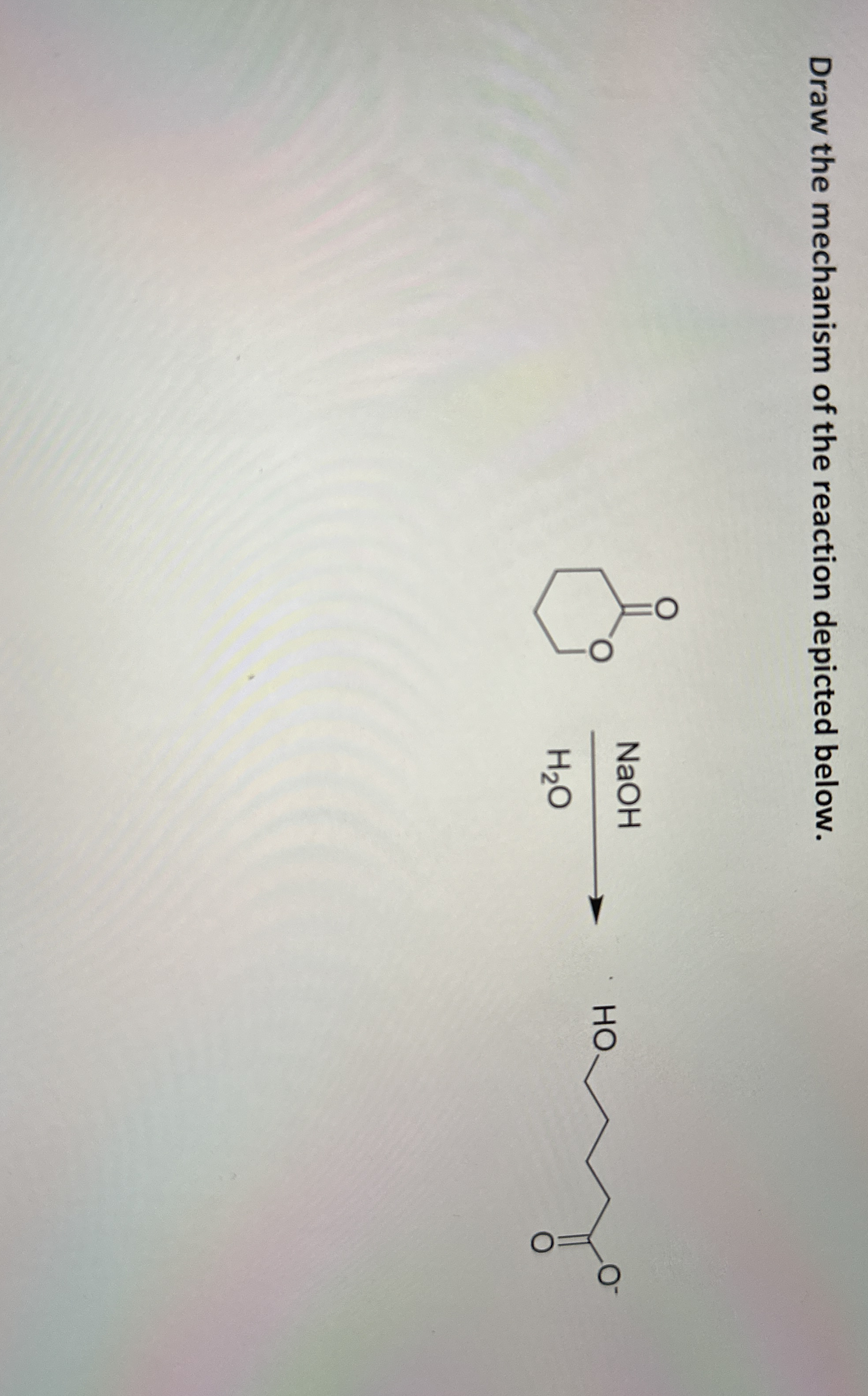 Draw The Mechanism Of The Reaction Depicted Chegg