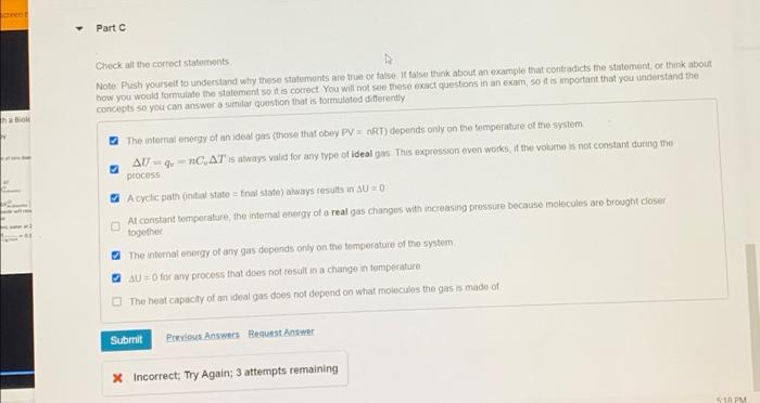 Solved Part Check At The Correct Statements Note Push Chegg