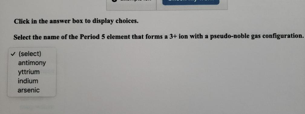 Solved Click In The Answer Box To Display Choices Select Chegg