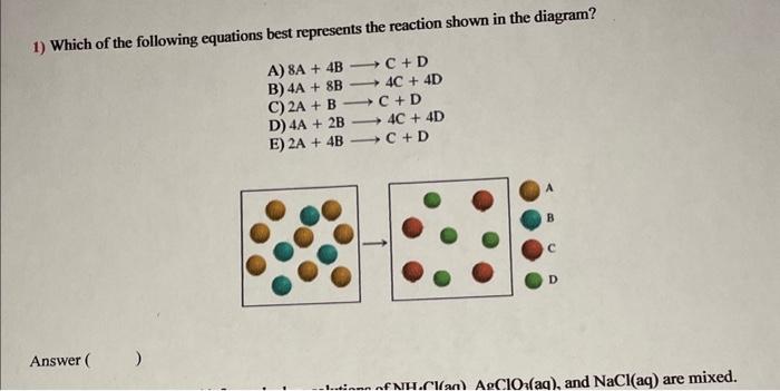 Solved 1 Which Of The Following Equations Best Represents Chegg