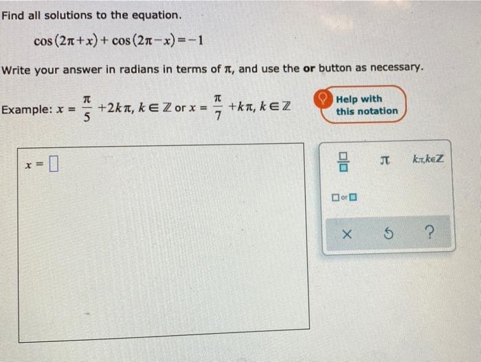 Solved Find All Solutions To The Equation Cos 21 X Cos Chegg