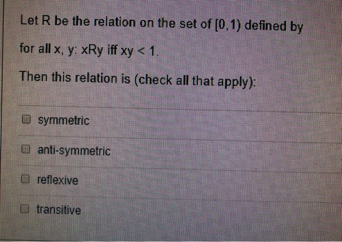 Solved Let R Be The Relation On The Set Of Defined By Chegg