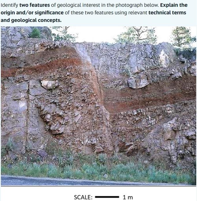 Solved Identify Two Features Of Geological Interest In The Chegg