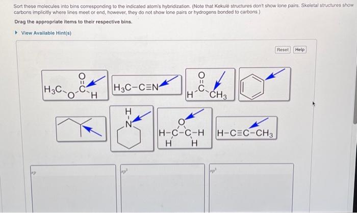 Solved Sort These Molecules Into Bins Corresponding To The Chegg