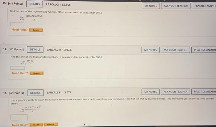 Solved Points Details Larcalc My Notes Chegg