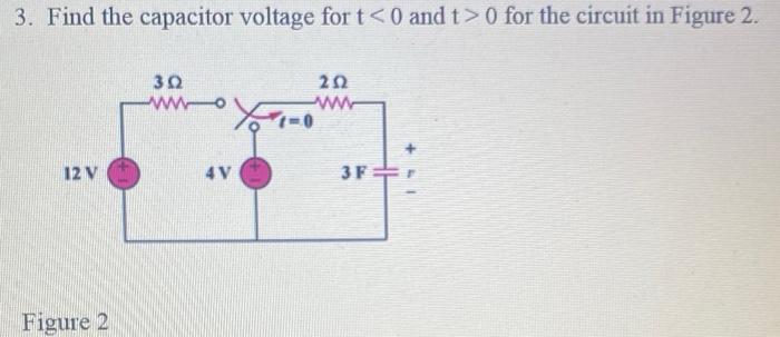 Solved Find The Capacitor Voltage For T For The Chegg