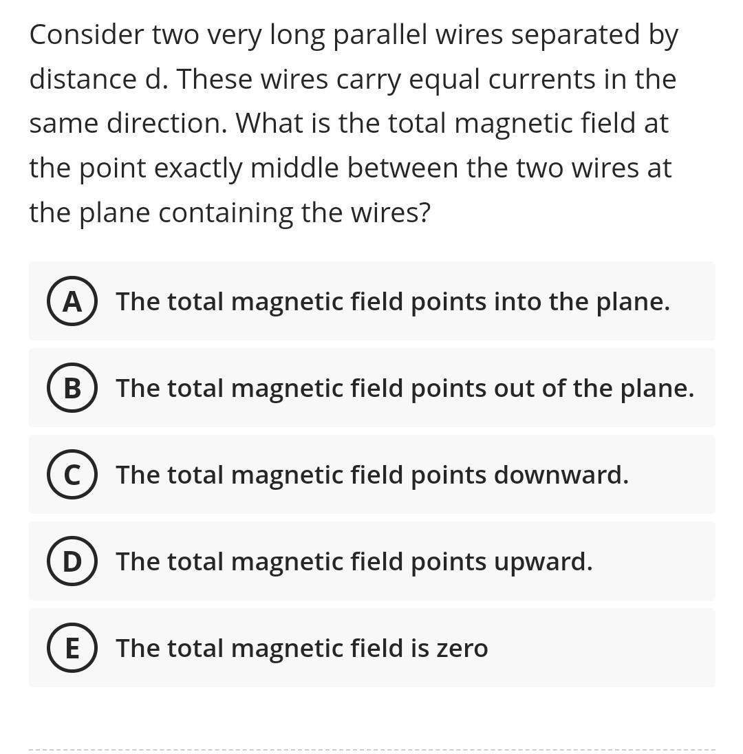 Solved Consider Two Very Long Parallel Wires Separated By Chegg