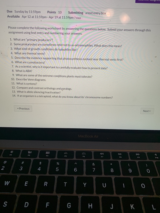 Solved Due Sunday By Pm Points Submitting A Text Chegg