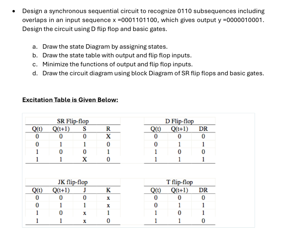 Solved Design A Synchronous Sequential Circuit To Recognize Chegg