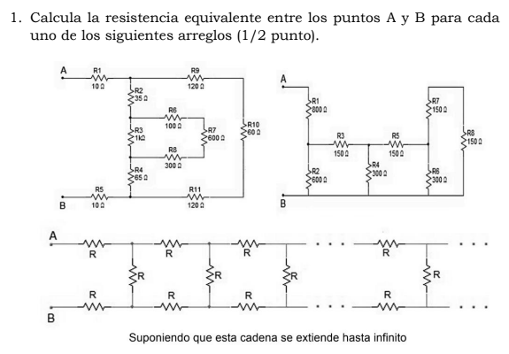 Resuelto Calcula La Resistencia Equivalente Entre Los Puntos A Chegg