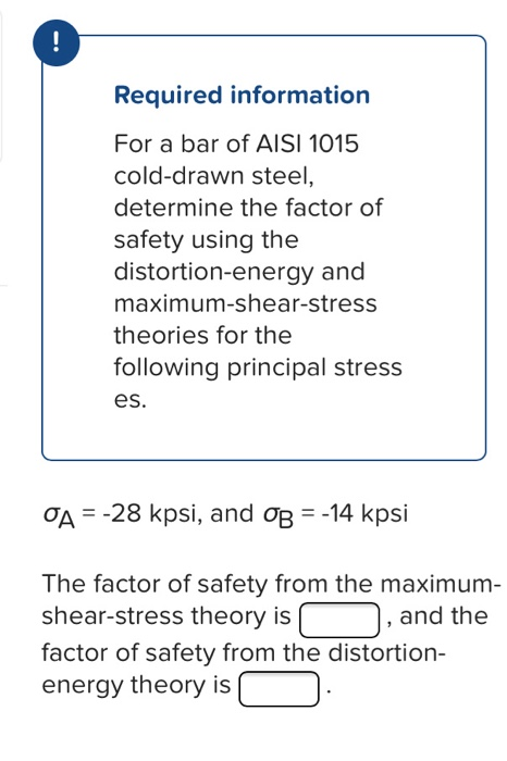 Solved Required Information For A Bar Of AISI 1015 Chegg