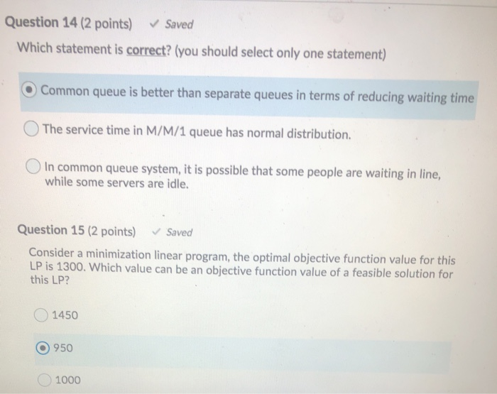 Solved Question Points Saved Which Statement Is Chegg