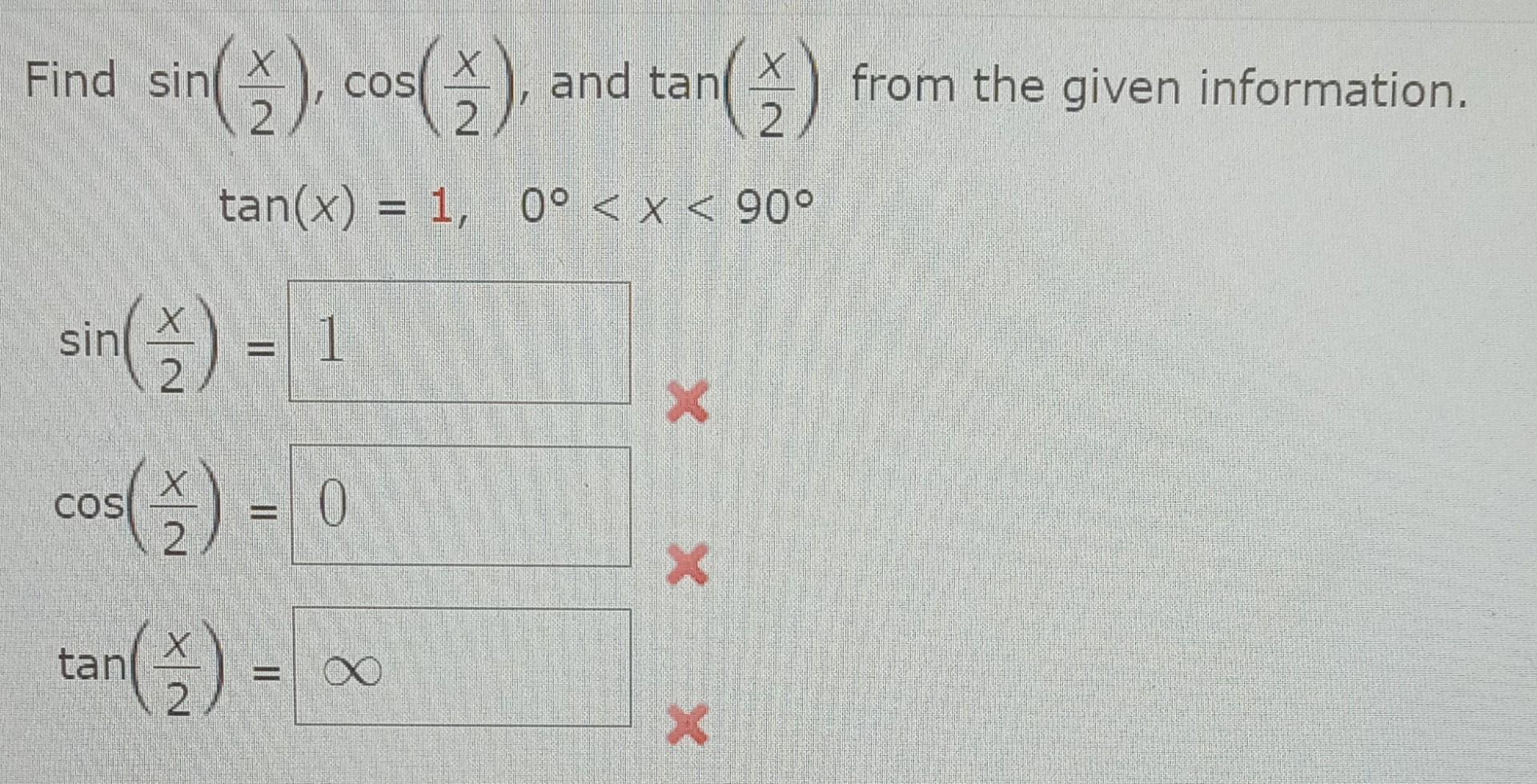 Solved Find Sin 2x Cos 2x And Tan 2x From The Given Chegg