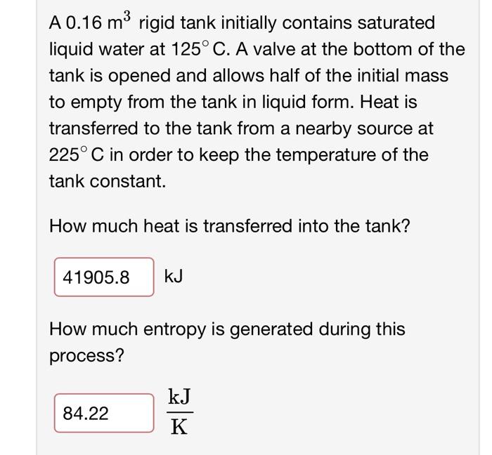 Solved A M Rigid Tank Initially Contains Saturated Chegg