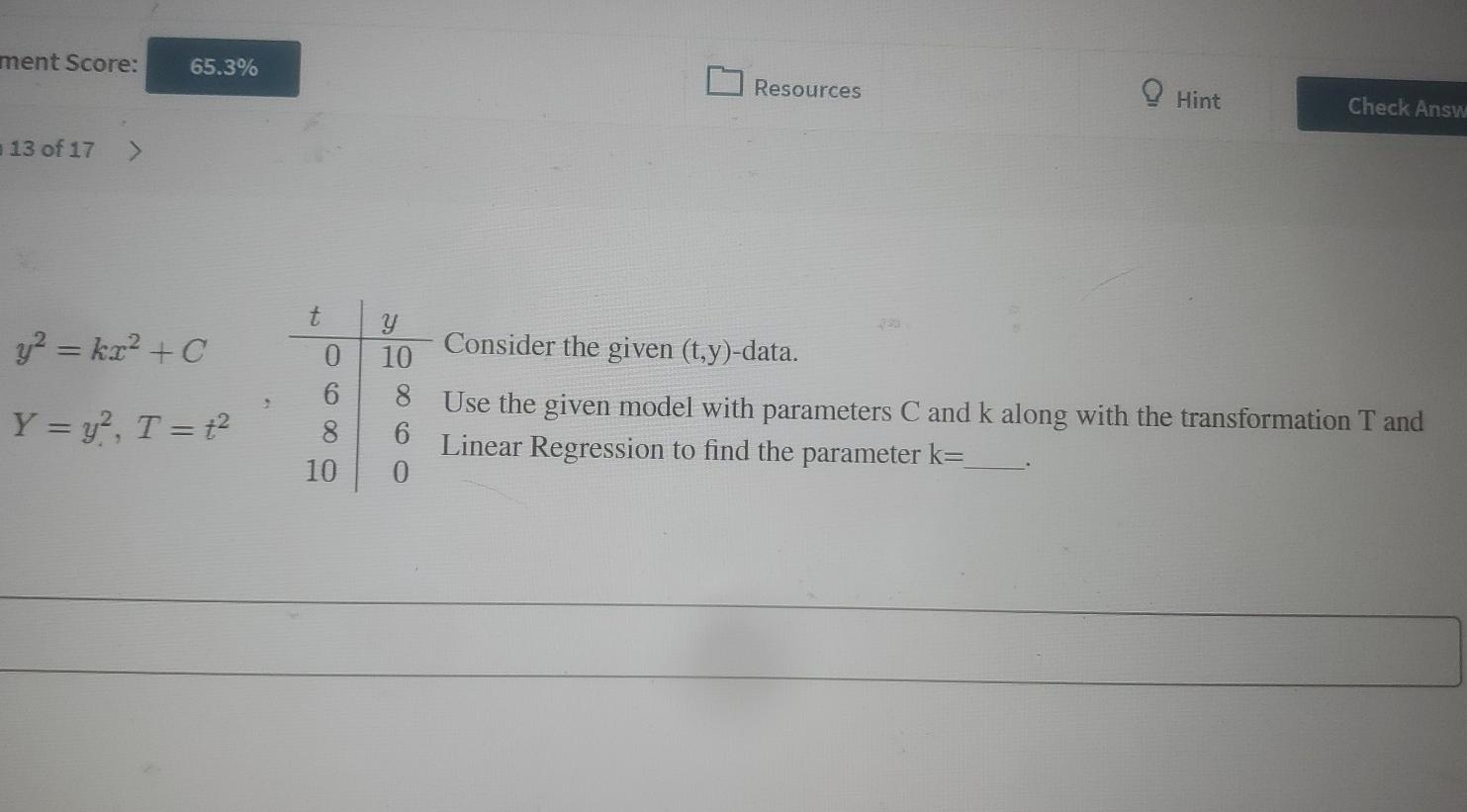 Solved Ment Score 65 3 Resources Hint Check Answ 13 Of 17 Chegg