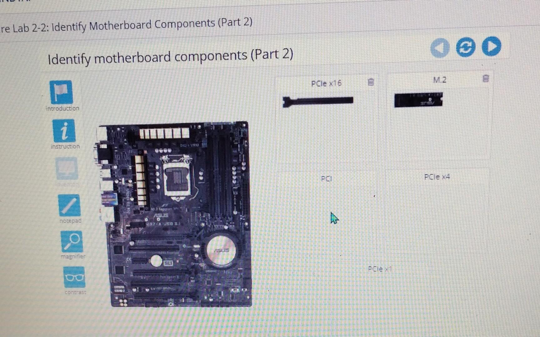 Solved Identify Motherboard Components Part 2 Chegg