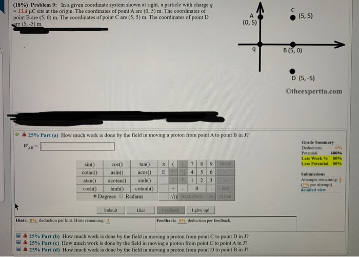 Solved 18 Problem 9 In A Given Coordinate System Shown Chegg