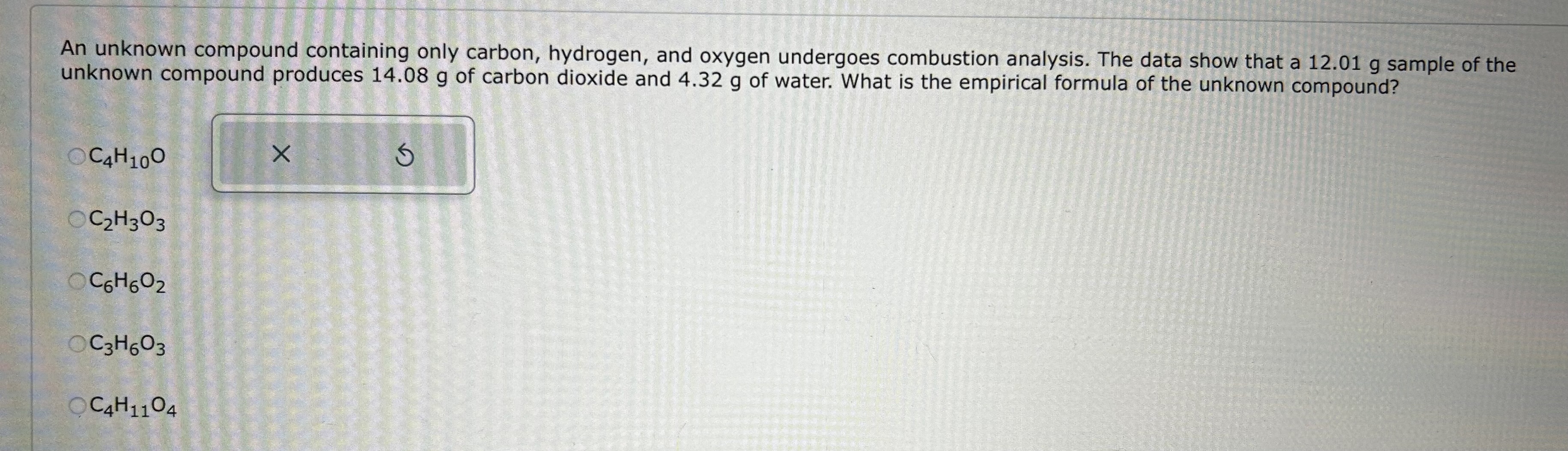 Solved An Unknown Compound Containing Only Carbon Hydrogen Chegg