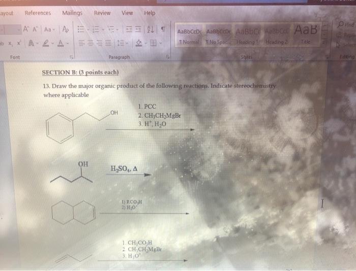 Solved ayout References Mailings Review View Help A À Aar Chegg