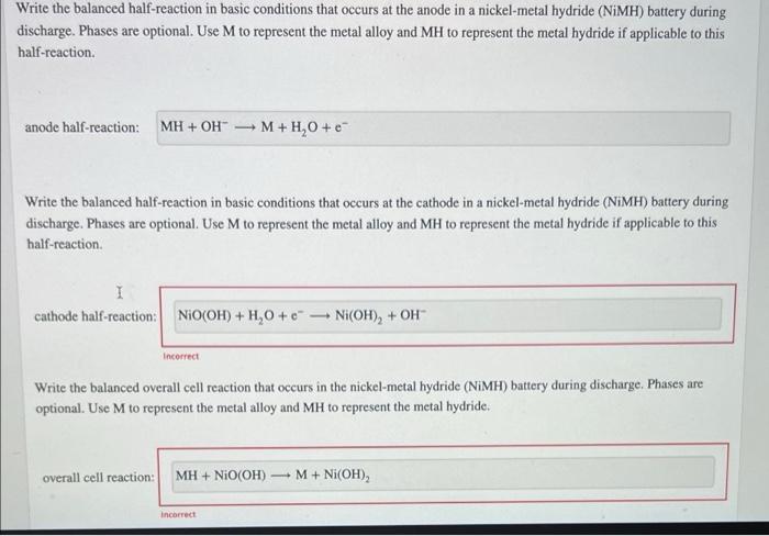 Solved Write The Balanced Half Reaction In Basic Conditions Chegg