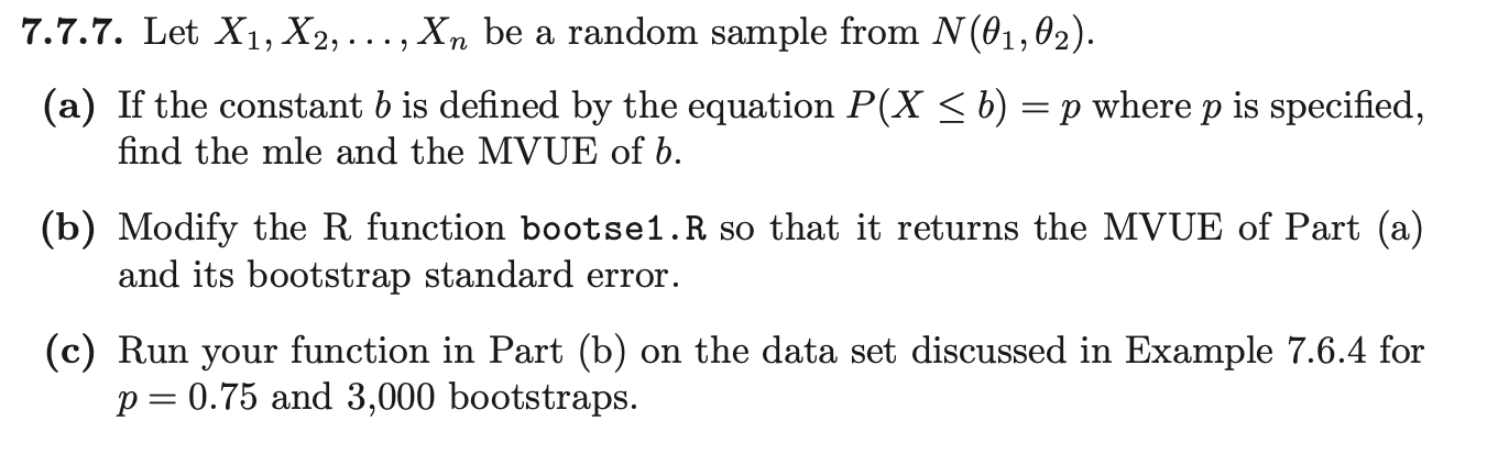 Solved Let X X Dots Xn Be A Random Sample From Chegg