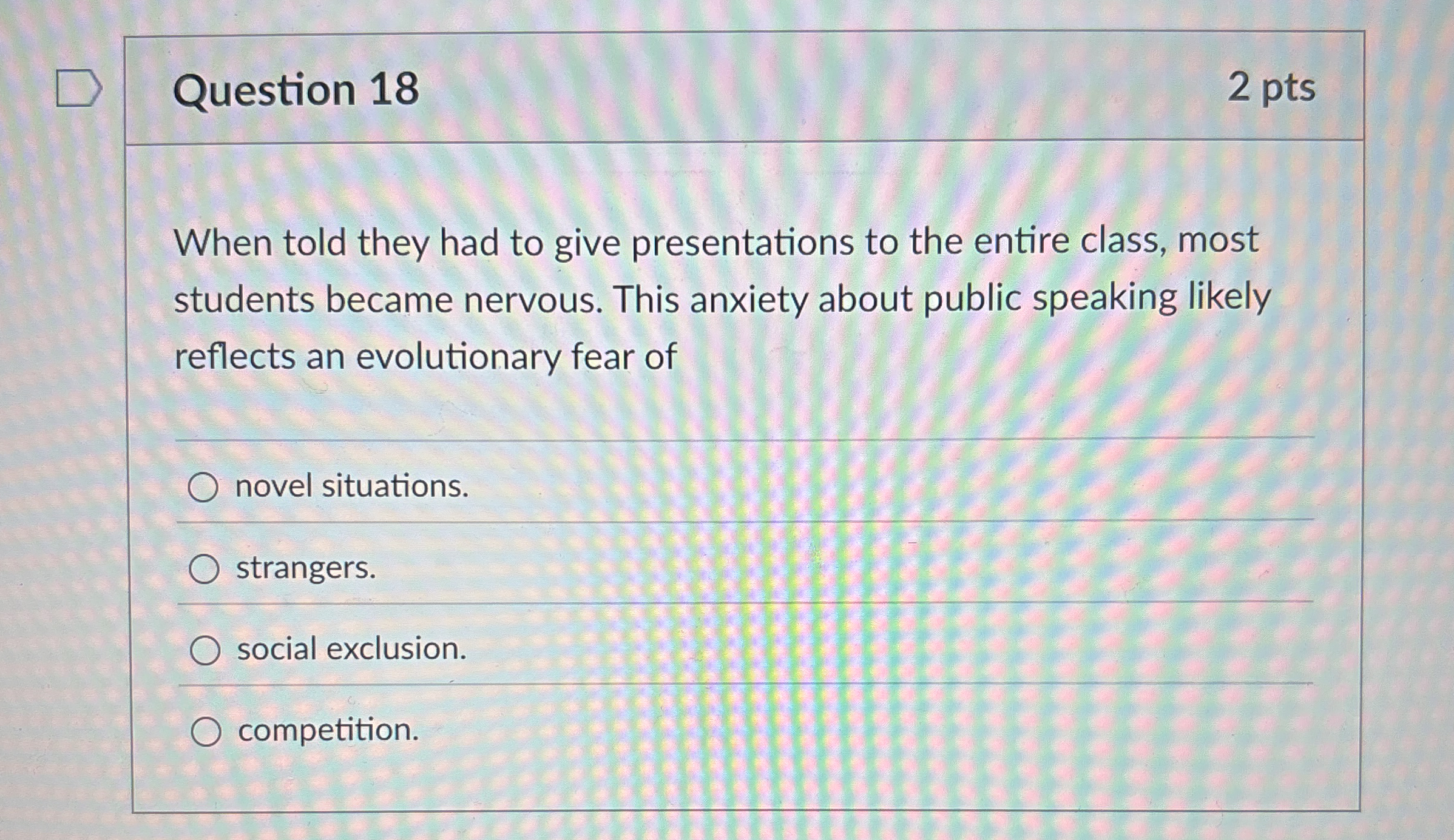 Solved Question Ptswhen Told They Had To Give Chegg