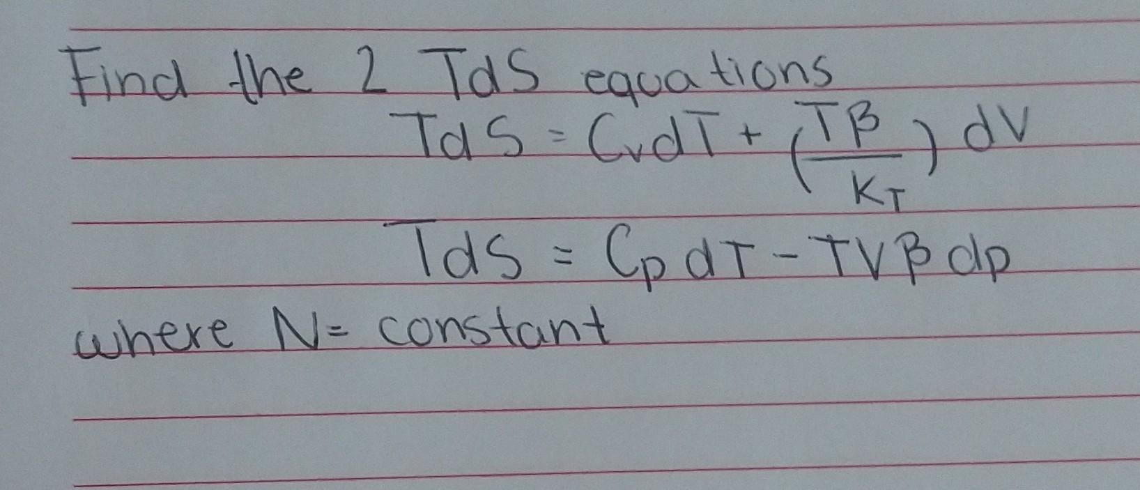 Solved Find The 2 Tds Equations Tas Cvd T TB TB Di Chegg