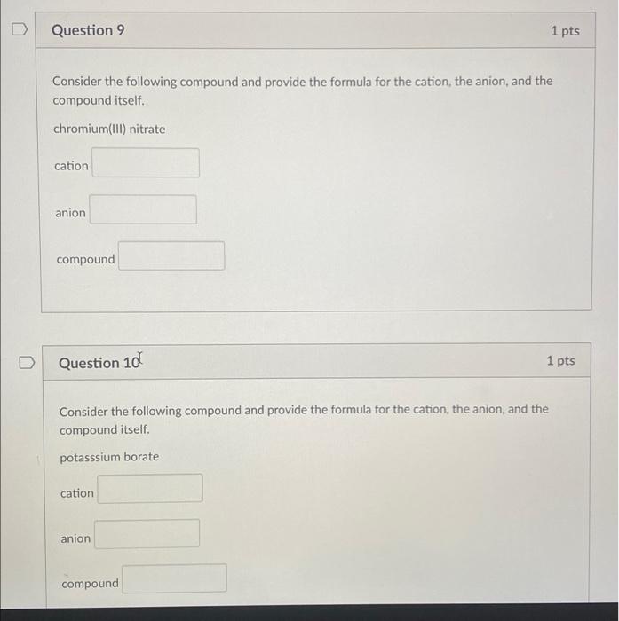 Solved D Question Pts Consider The Following Compound Chegg