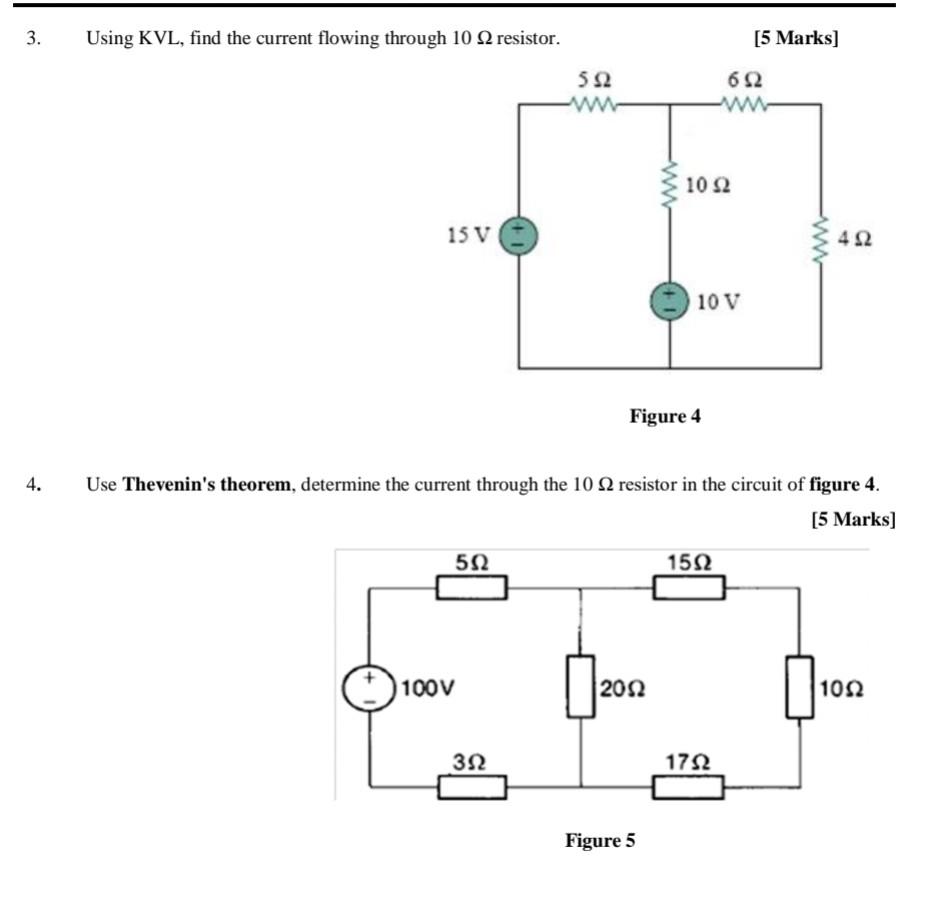 Solved Using Kvl Find The Current Flowing Through Chegg