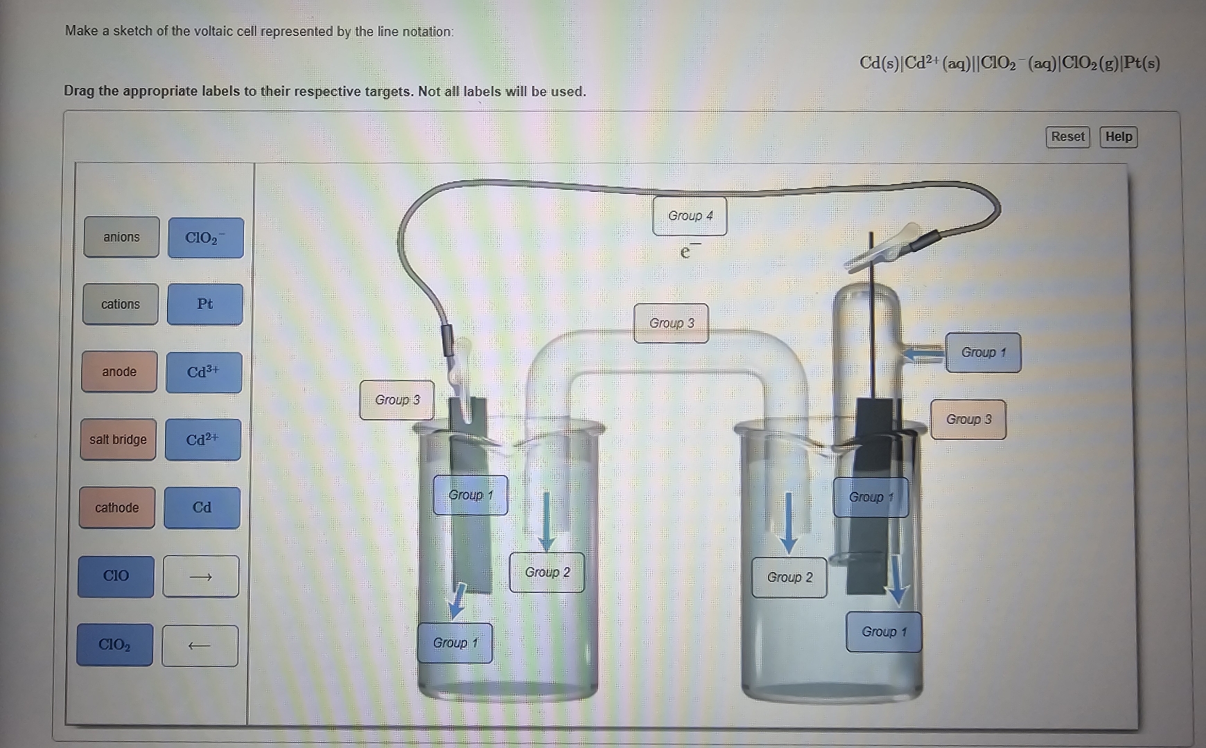 Solved Make A Sketch Of The Voltaic Cell Represented By The Chegg